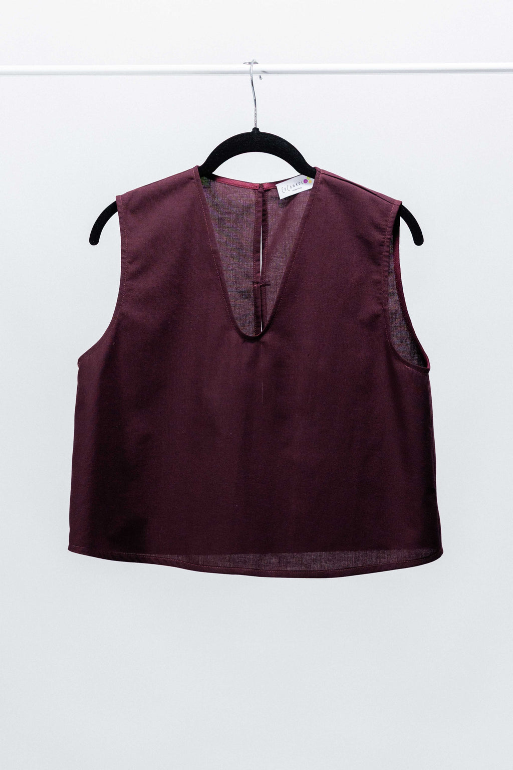 GILET CECIO cotone bordeaux