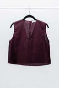GILET CECIO cotone bordeaux