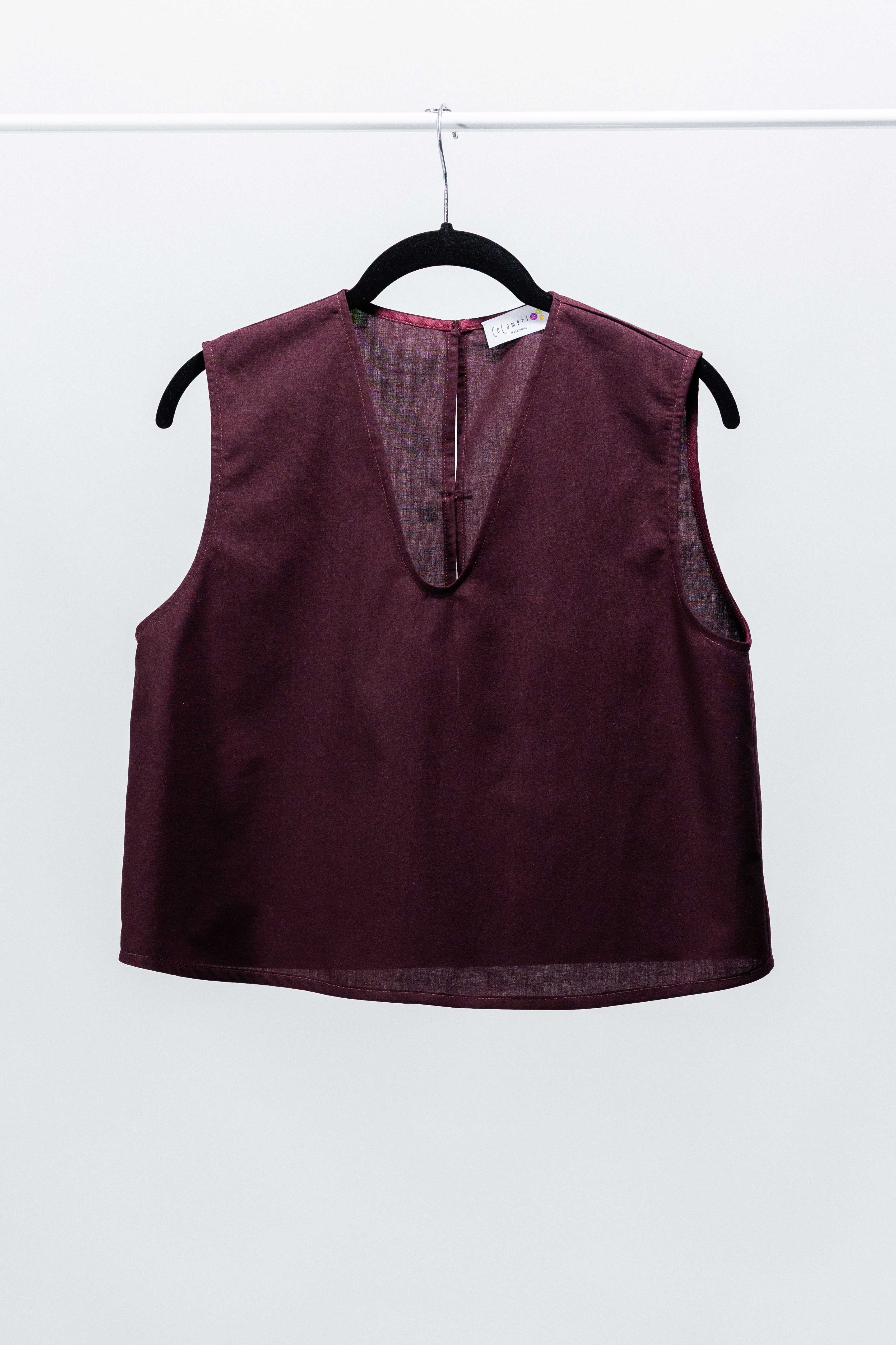 GILET CECIO cotone bordeaux