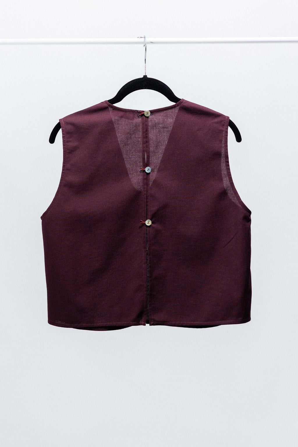 GILET CECIO cotone bordeaux