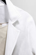 CAMICIA DECO lino bianco con ricamo corda