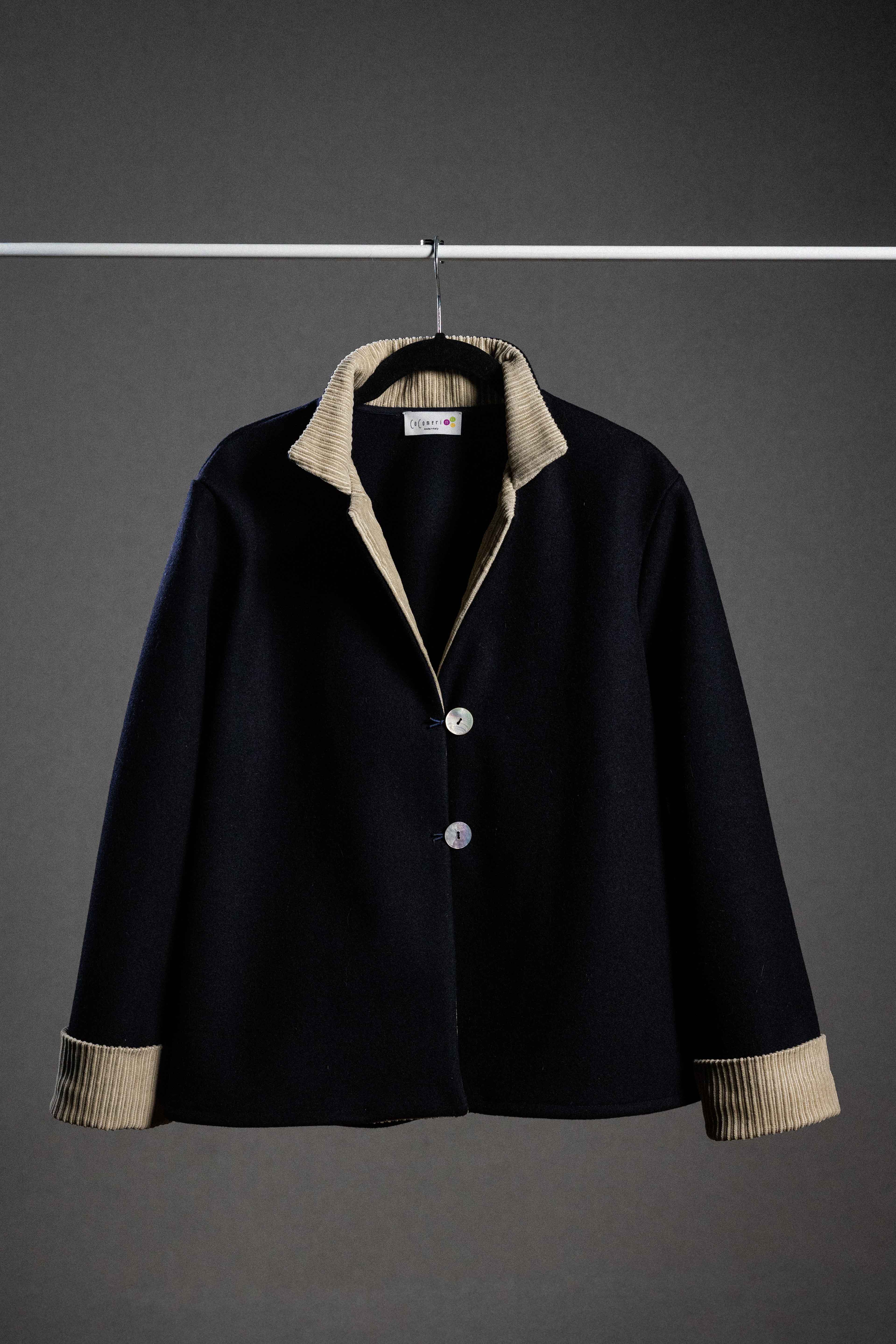 GIACCA RAFANO lana blu