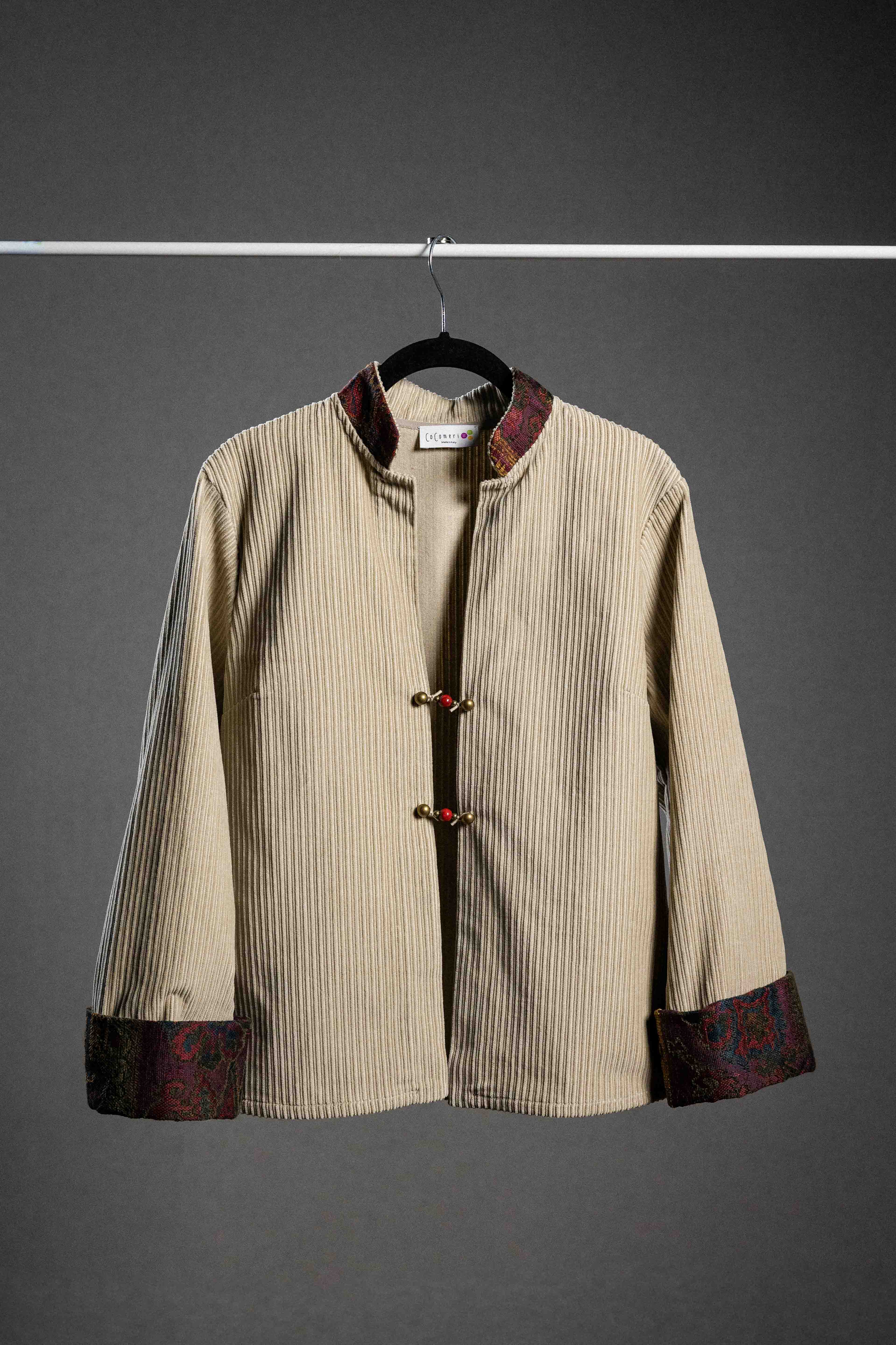 GIACCA MICHI velluto sabbia