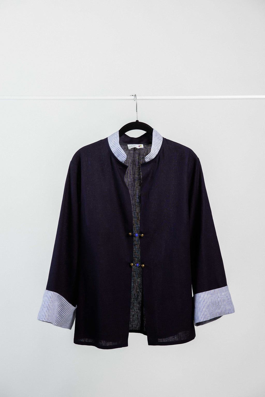 GIACCA MICHI lino-cotone indaco