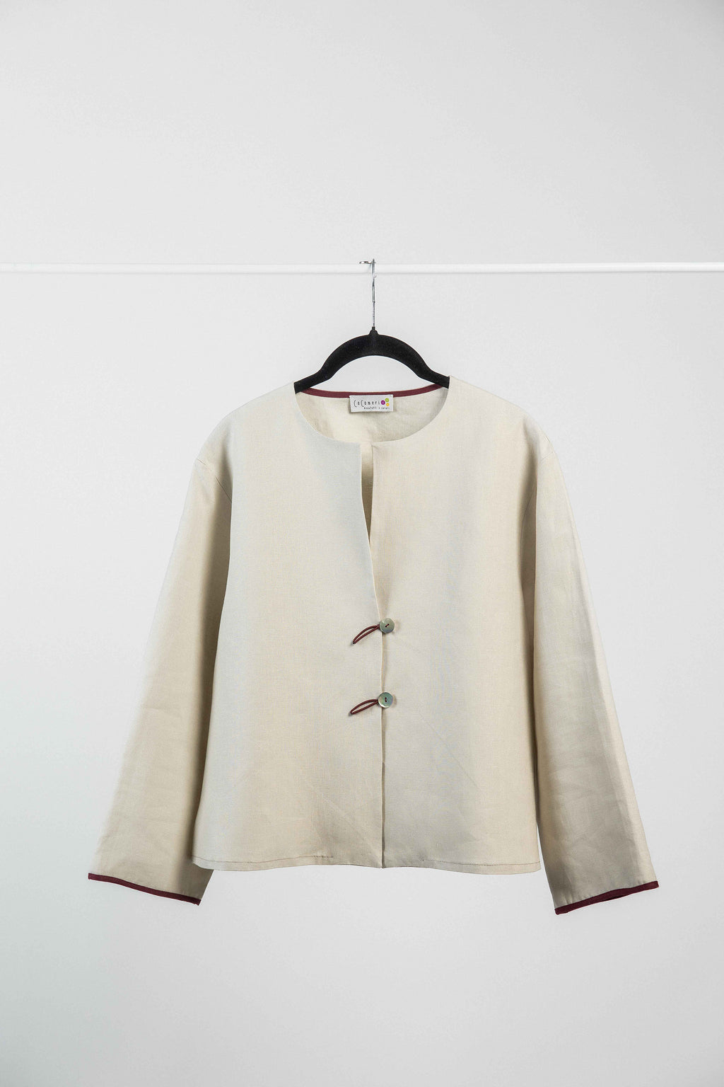 GIACCA MANGO lino corda