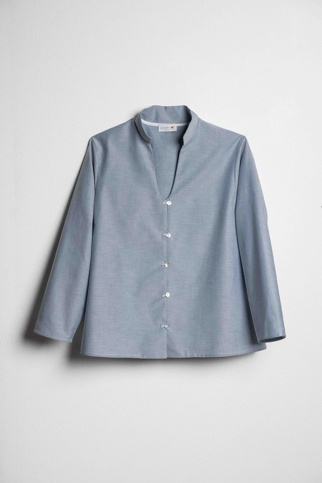 CAMICIA COREA Oxford azzurro
