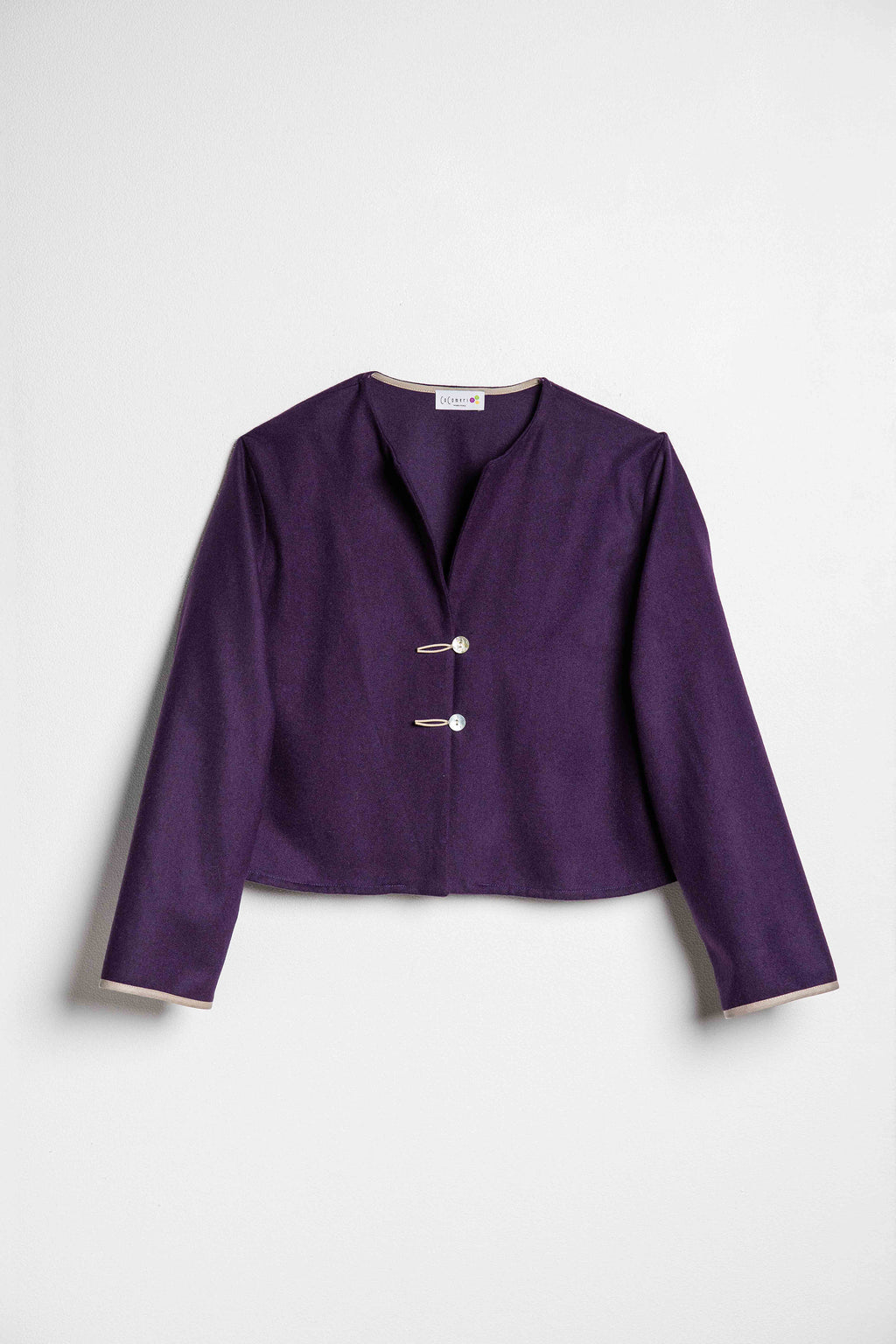 GIACCA MANGO lana viola