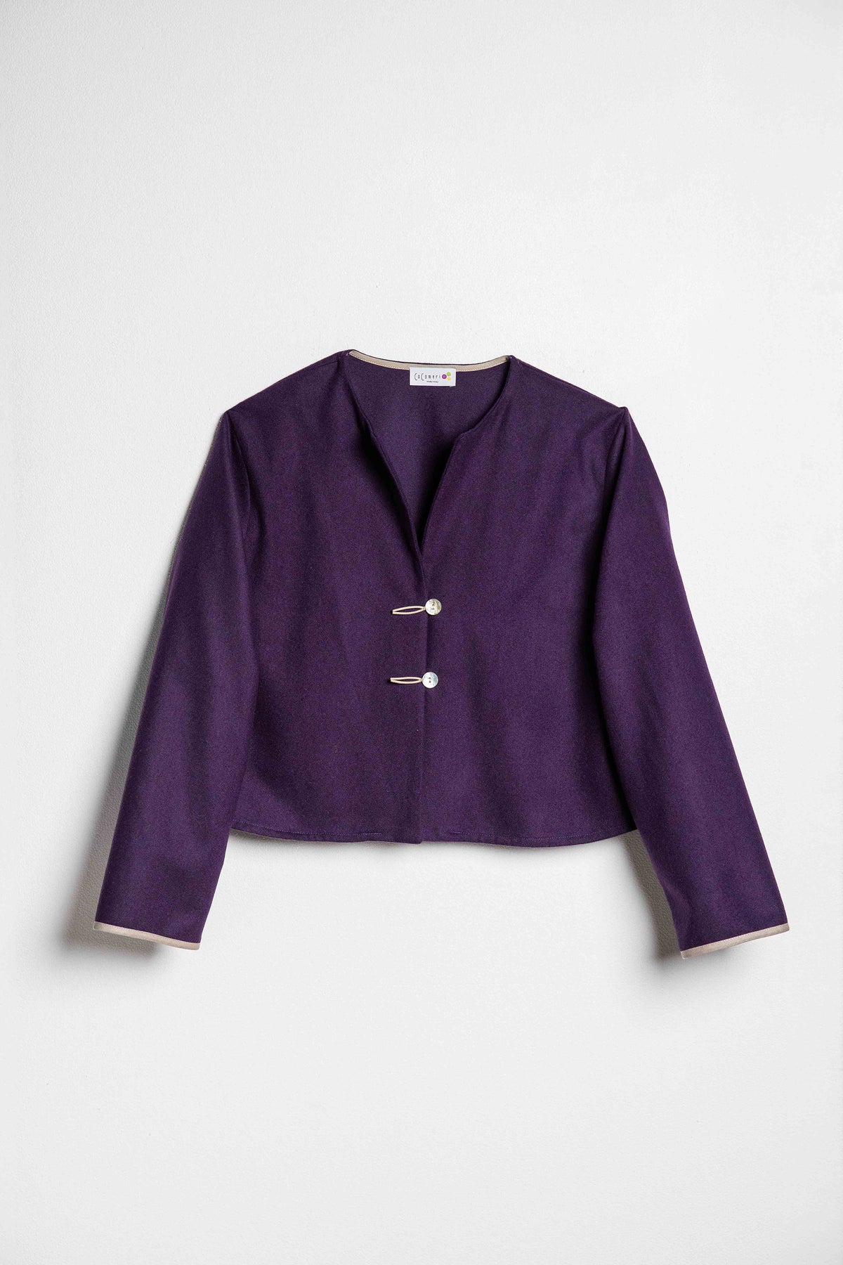 GIACCA MANGO lana viola