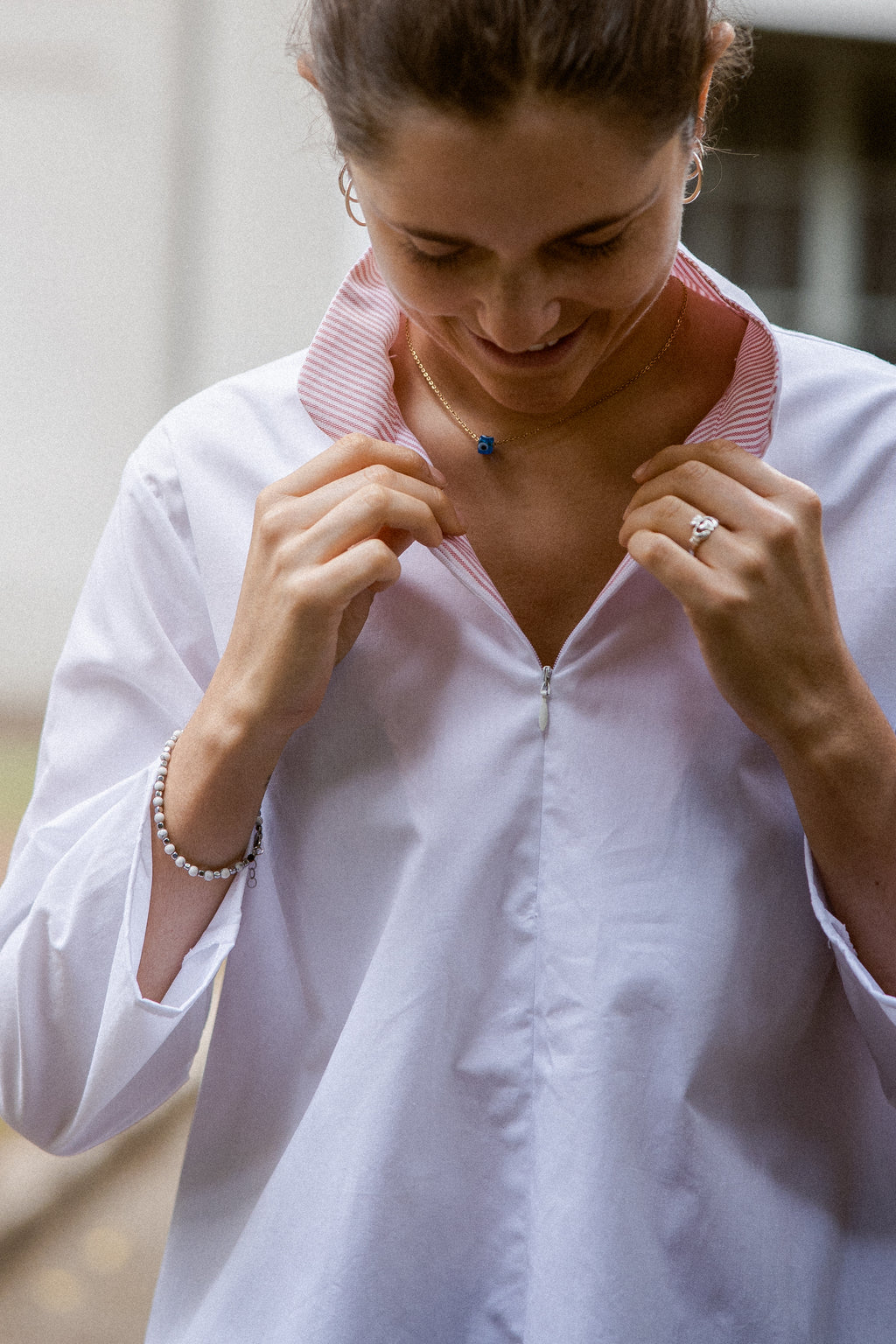 CAMICIA ANTIBES popeline bianco