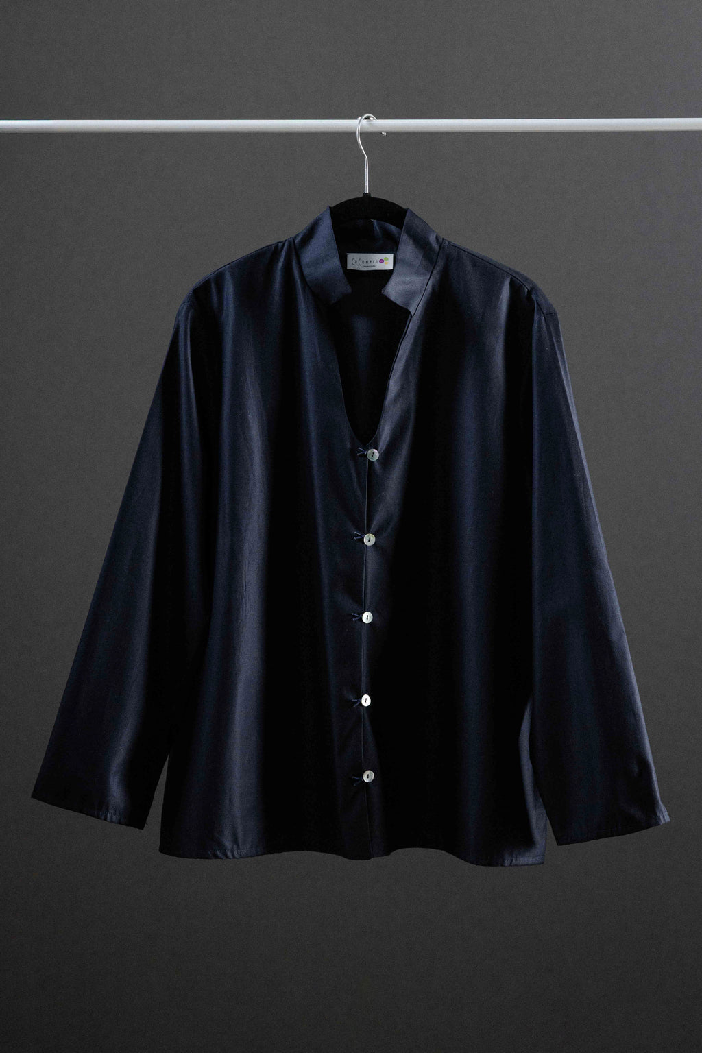 CAMICIA COREA popeline blu