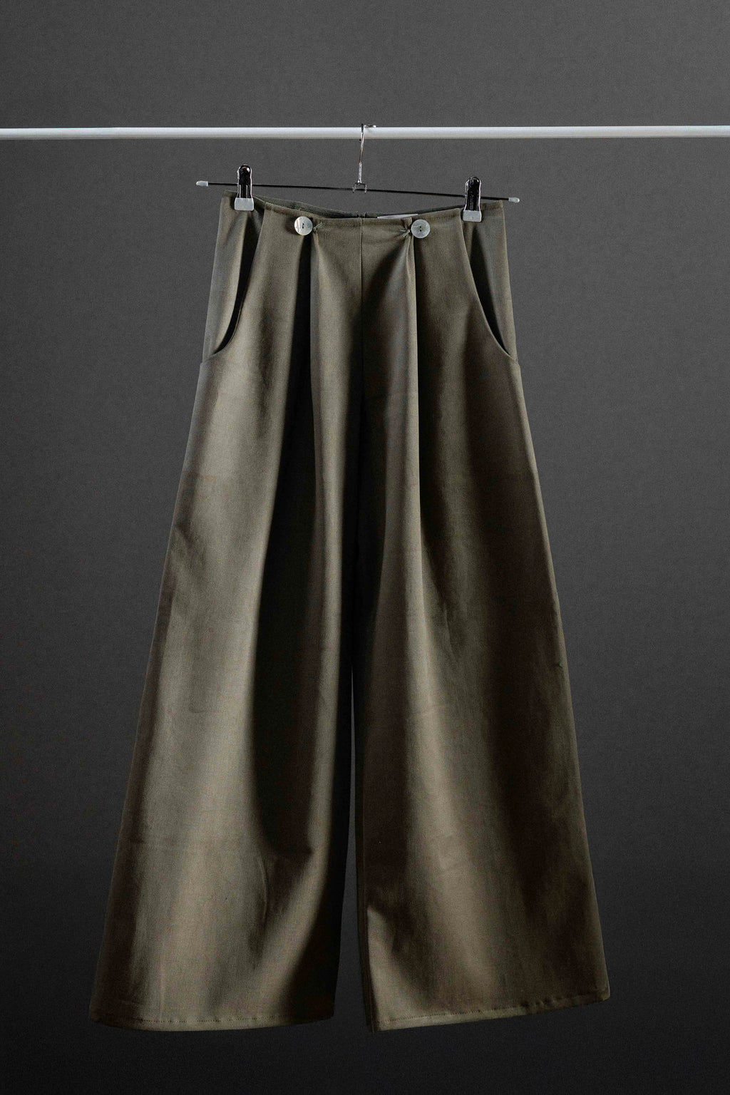 PANTA ANAFI cotone invernale verde