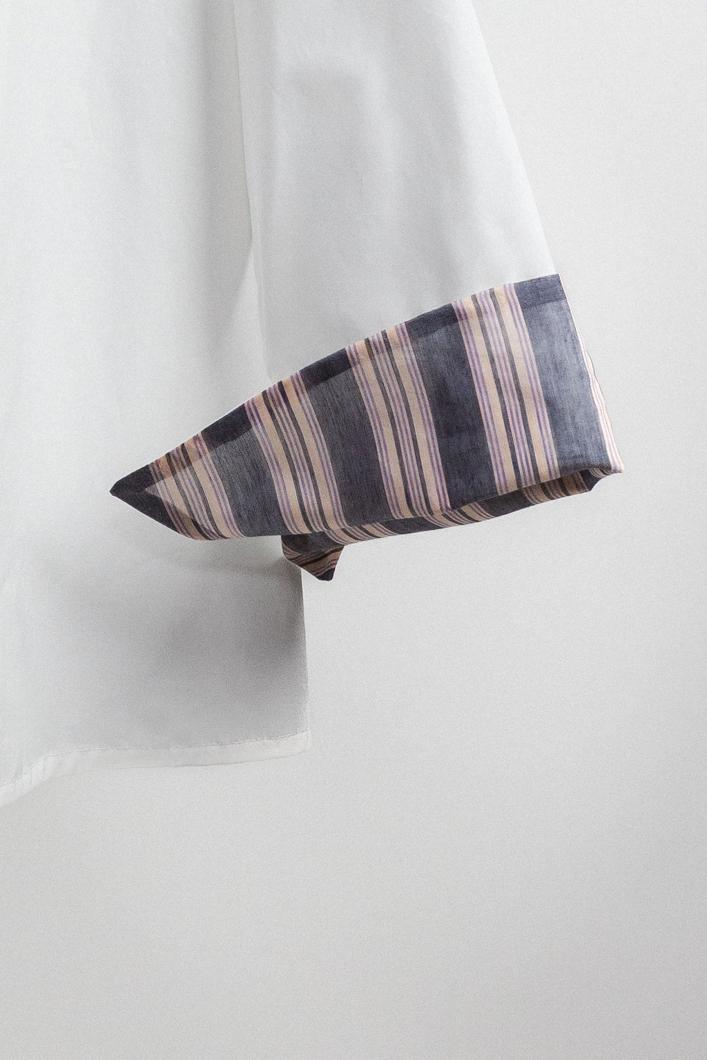CAMICIA MARILLI bianca inserto grigio-rosa