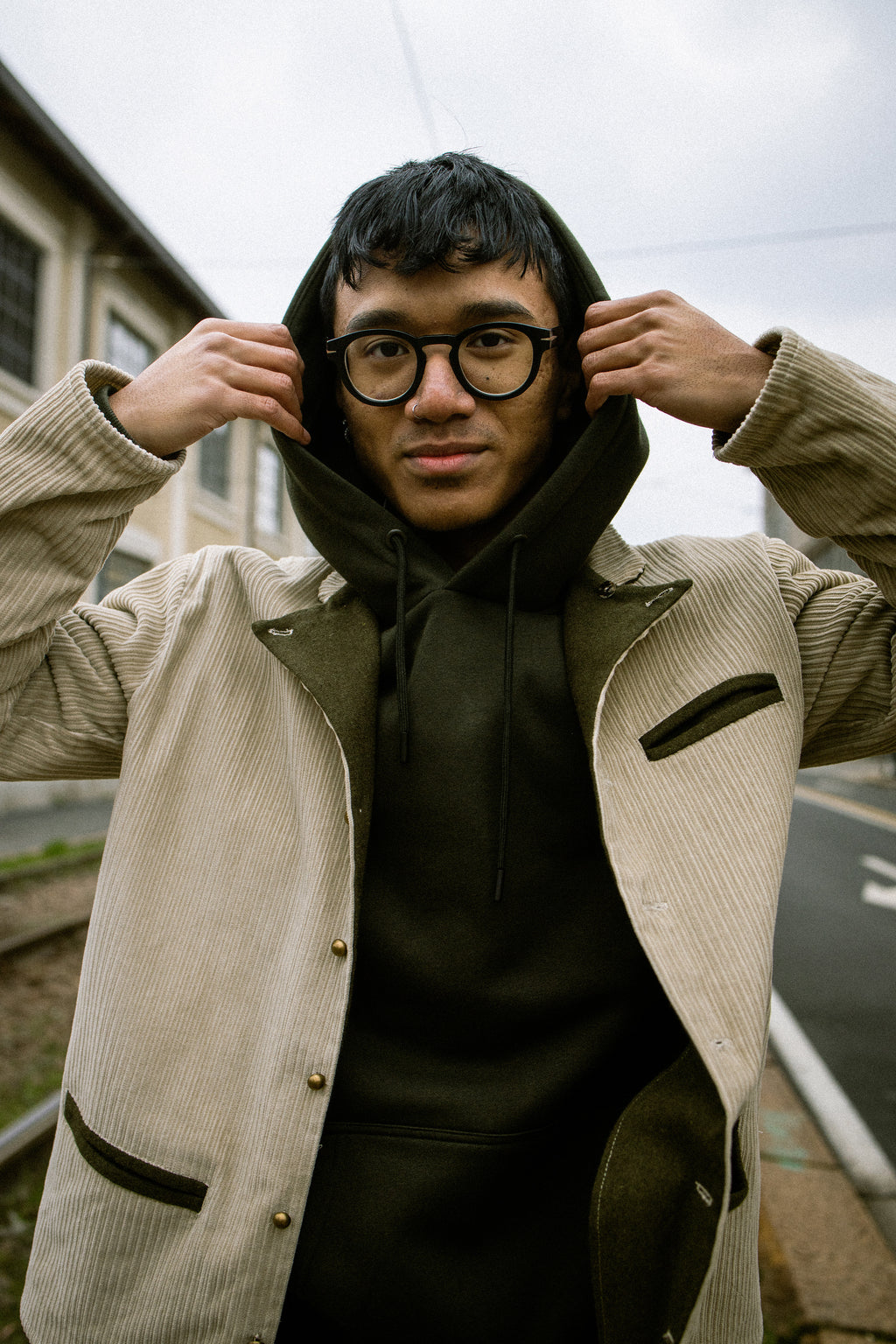 GIACCA BOSTON velluto sabbia