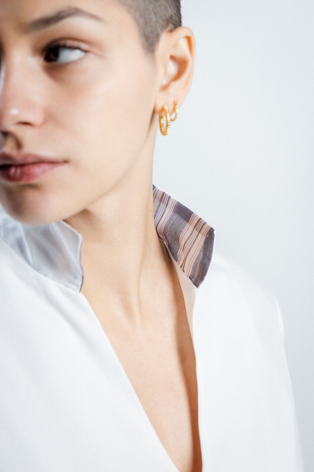 CAMICIA MARILLI bianca inserto verde