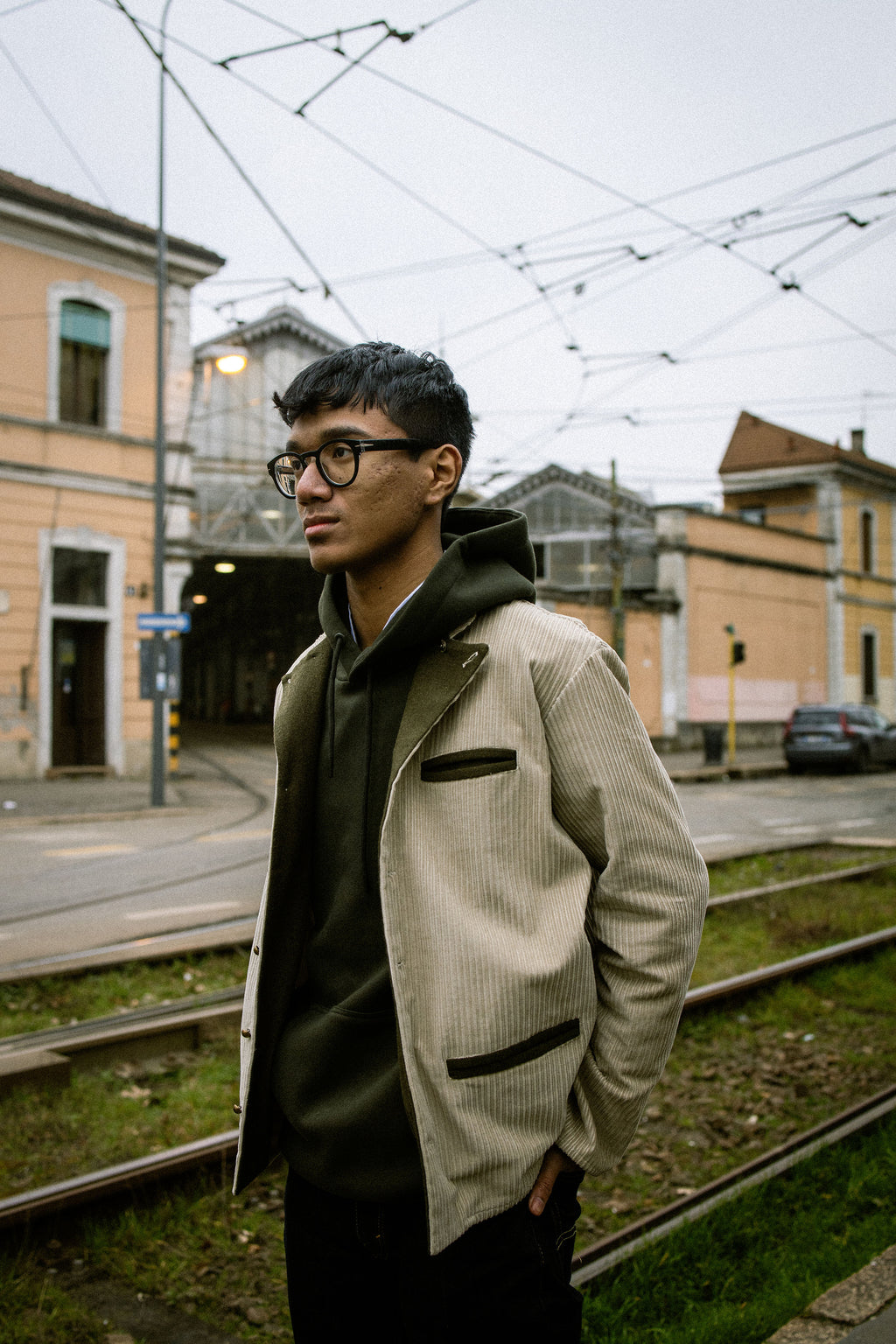 GIACCA BOSTON velluto sabbia