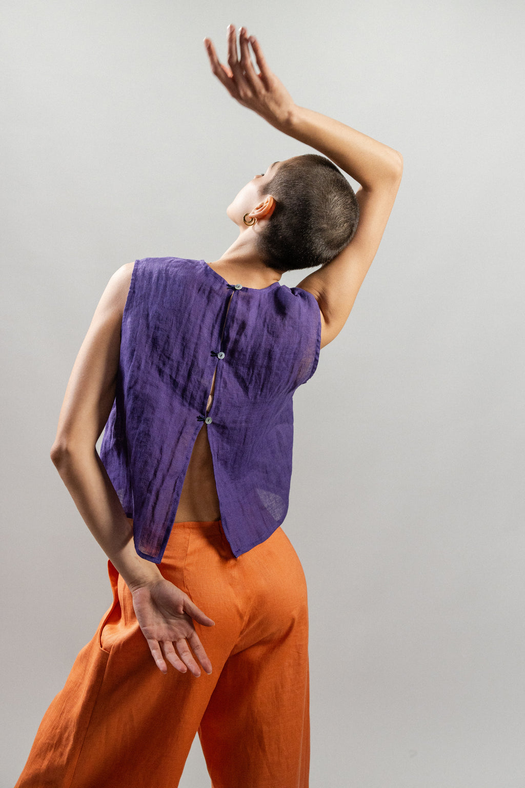 GILET CECIO lino corda
