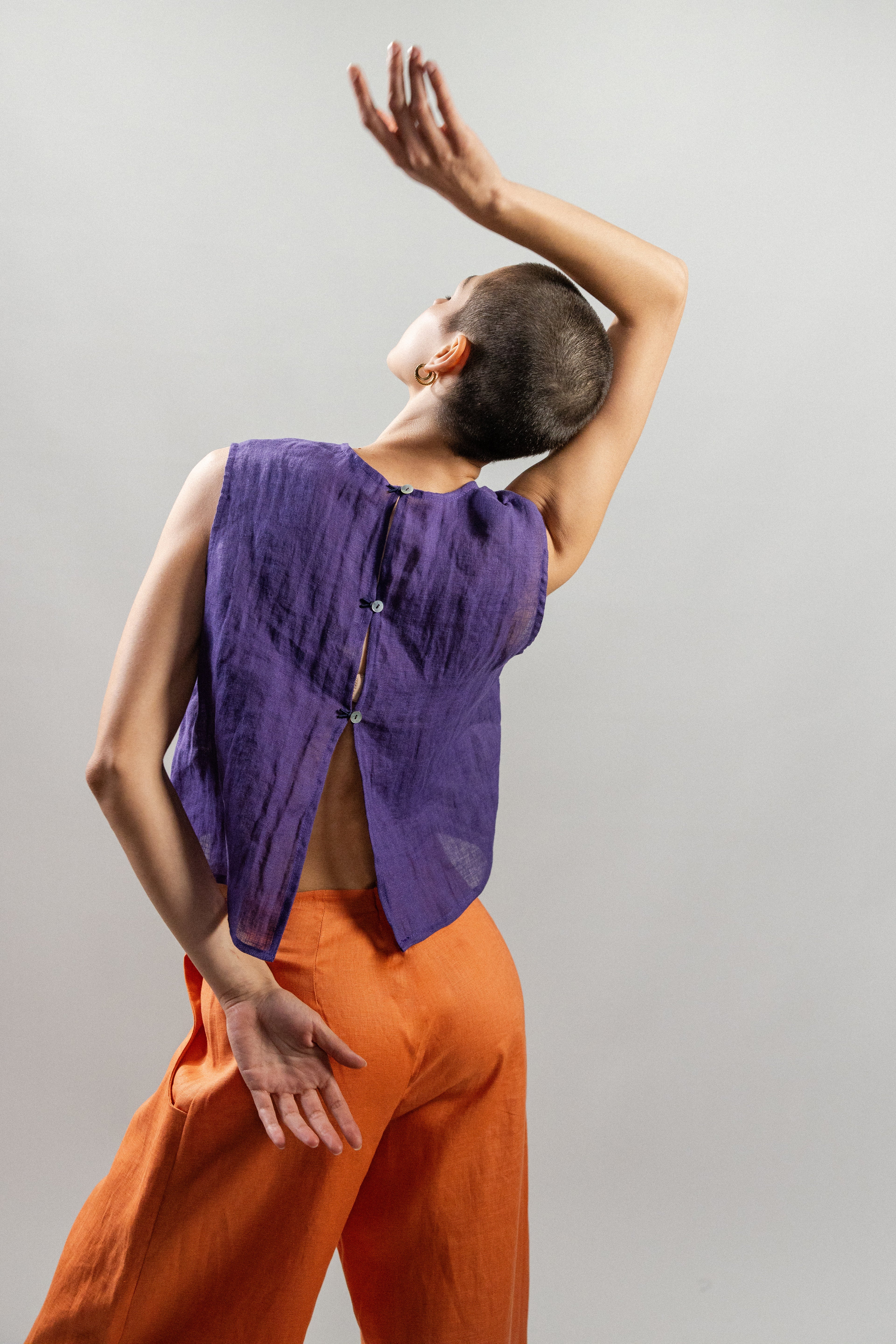 GILET CECIO lino corda