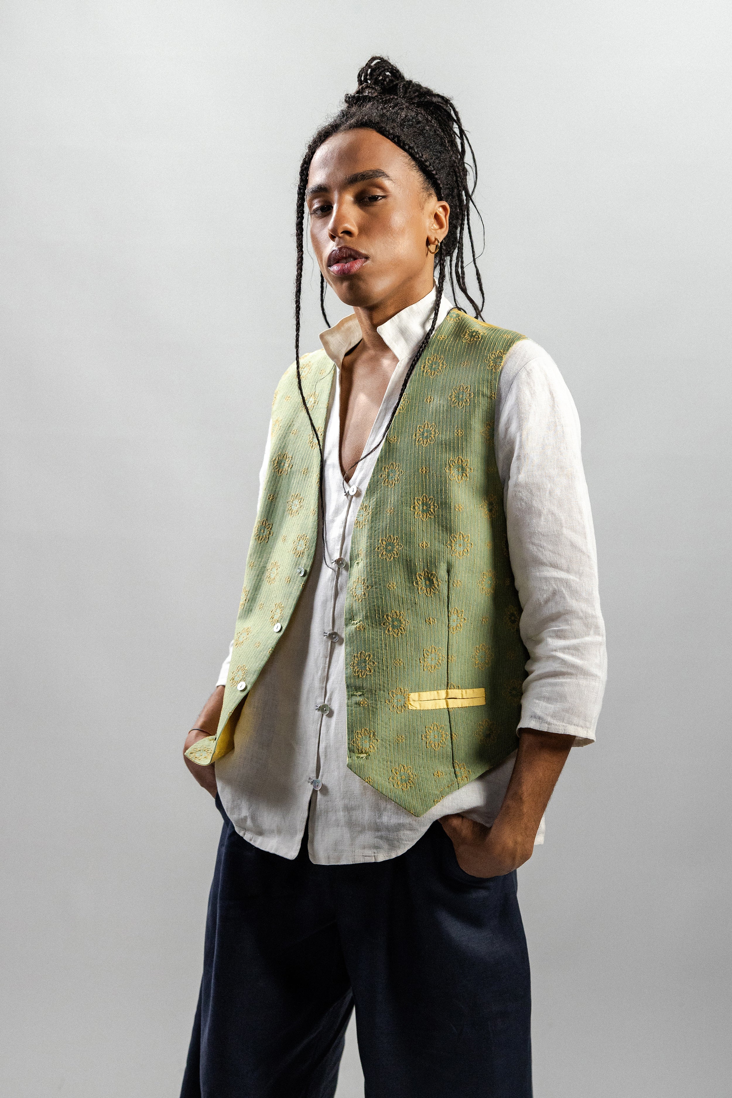 GILET CEDRO velluto millerighe marrone