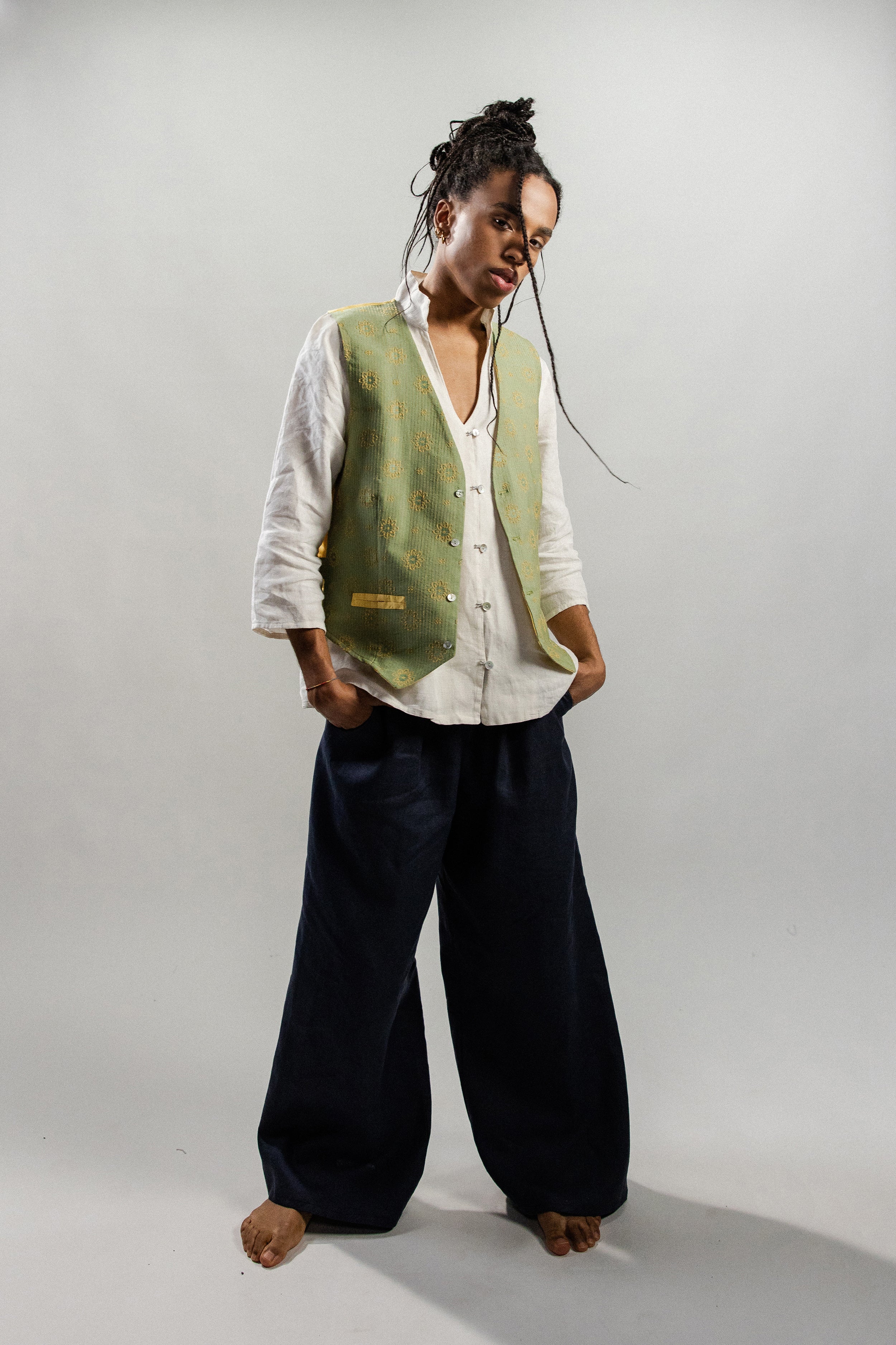 GILET CEDRO velluto millerighe marrone