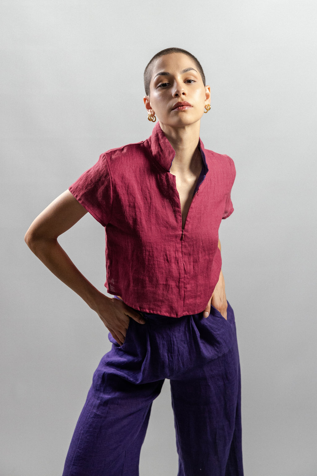 CAMICIA ANTIBES MINI lino bianco