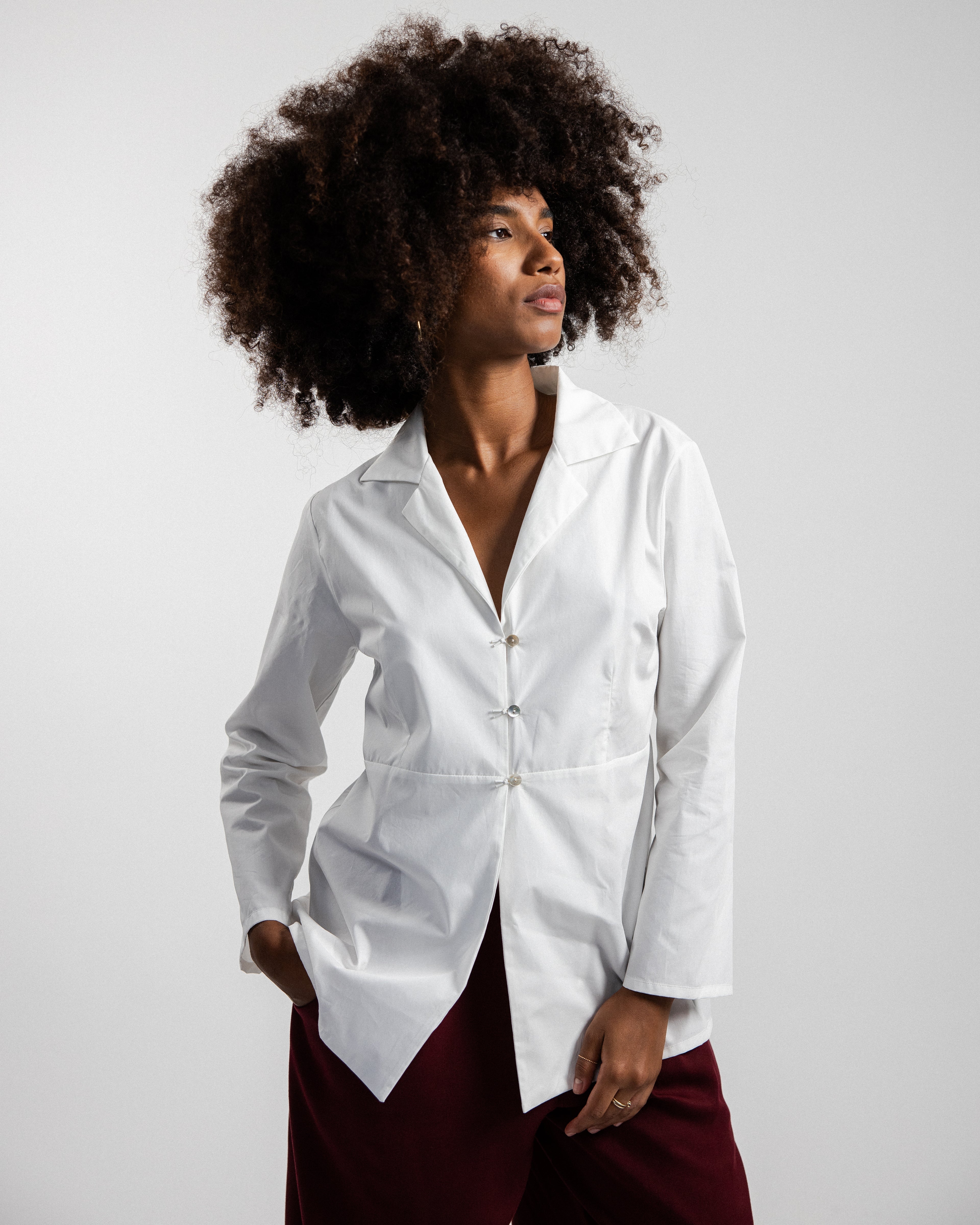 CAMICIA POSITANO popeline bianco