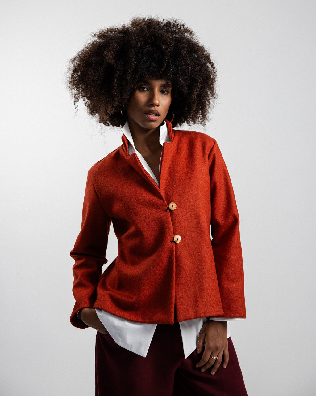 CARDIGAN RAFANO lana zucca