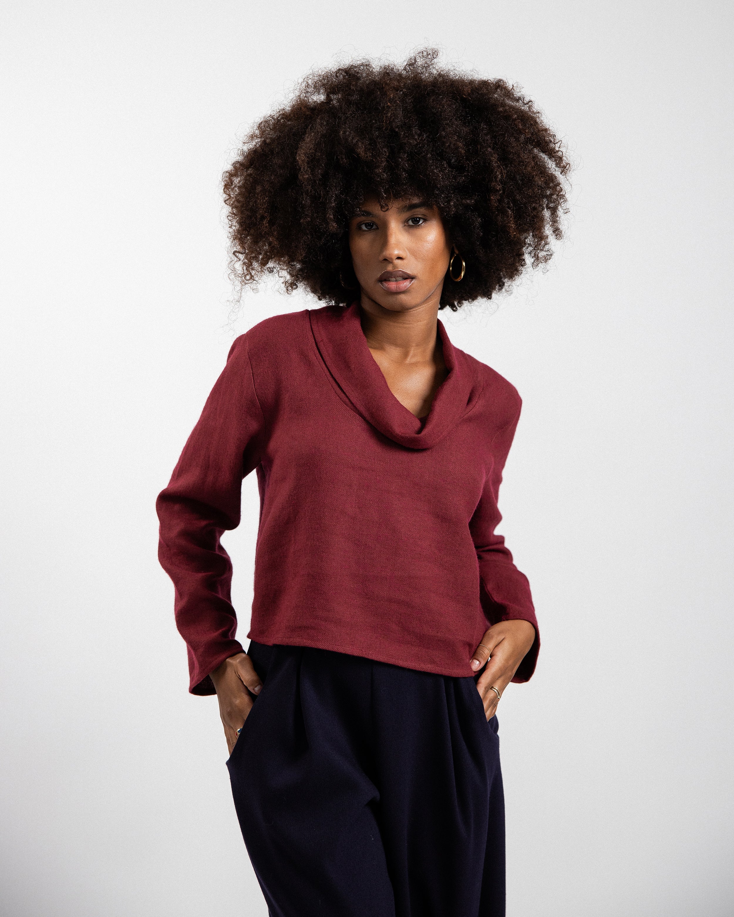 GOLF PEPE lana bordeaux