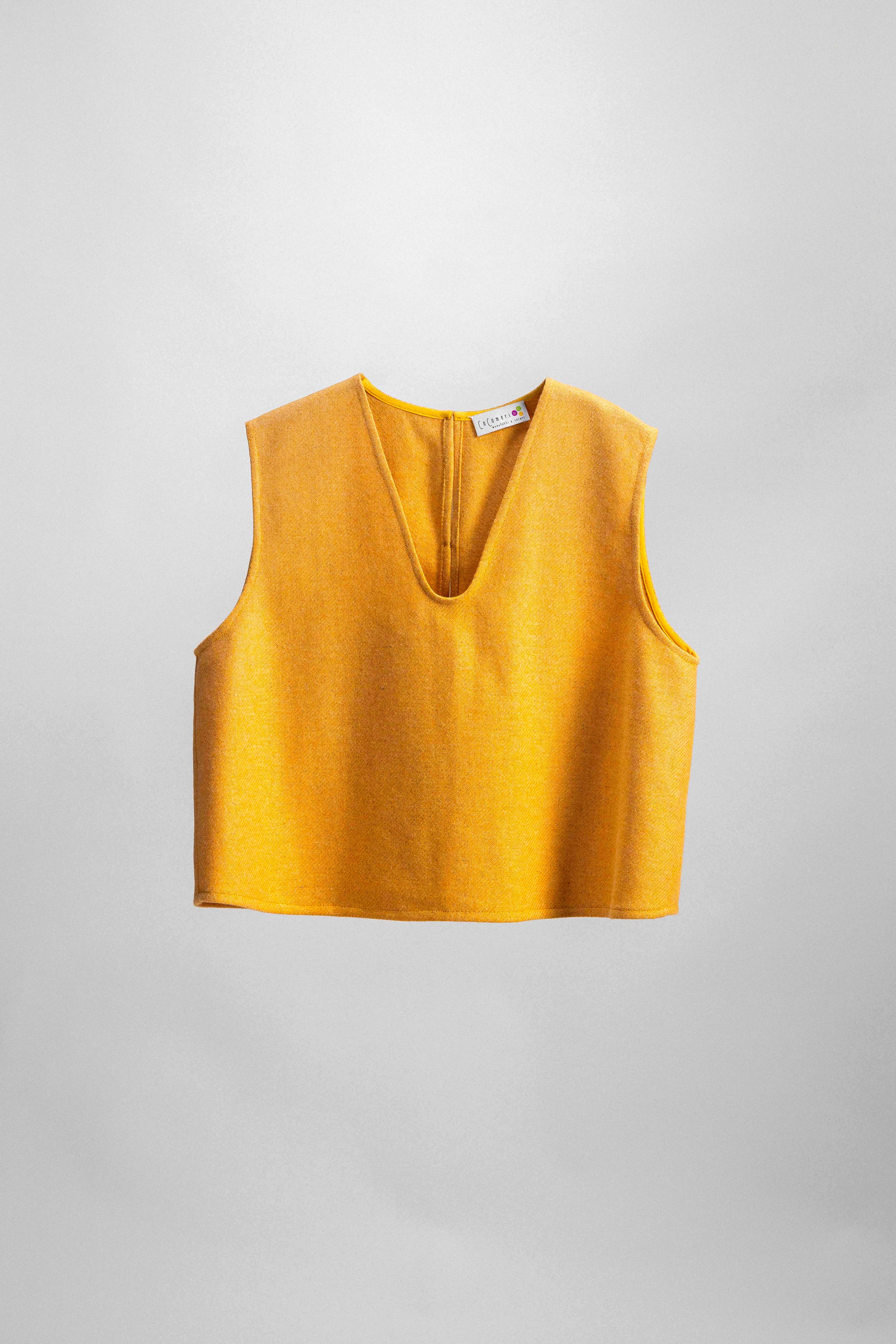 GILET CECIO lana girasole