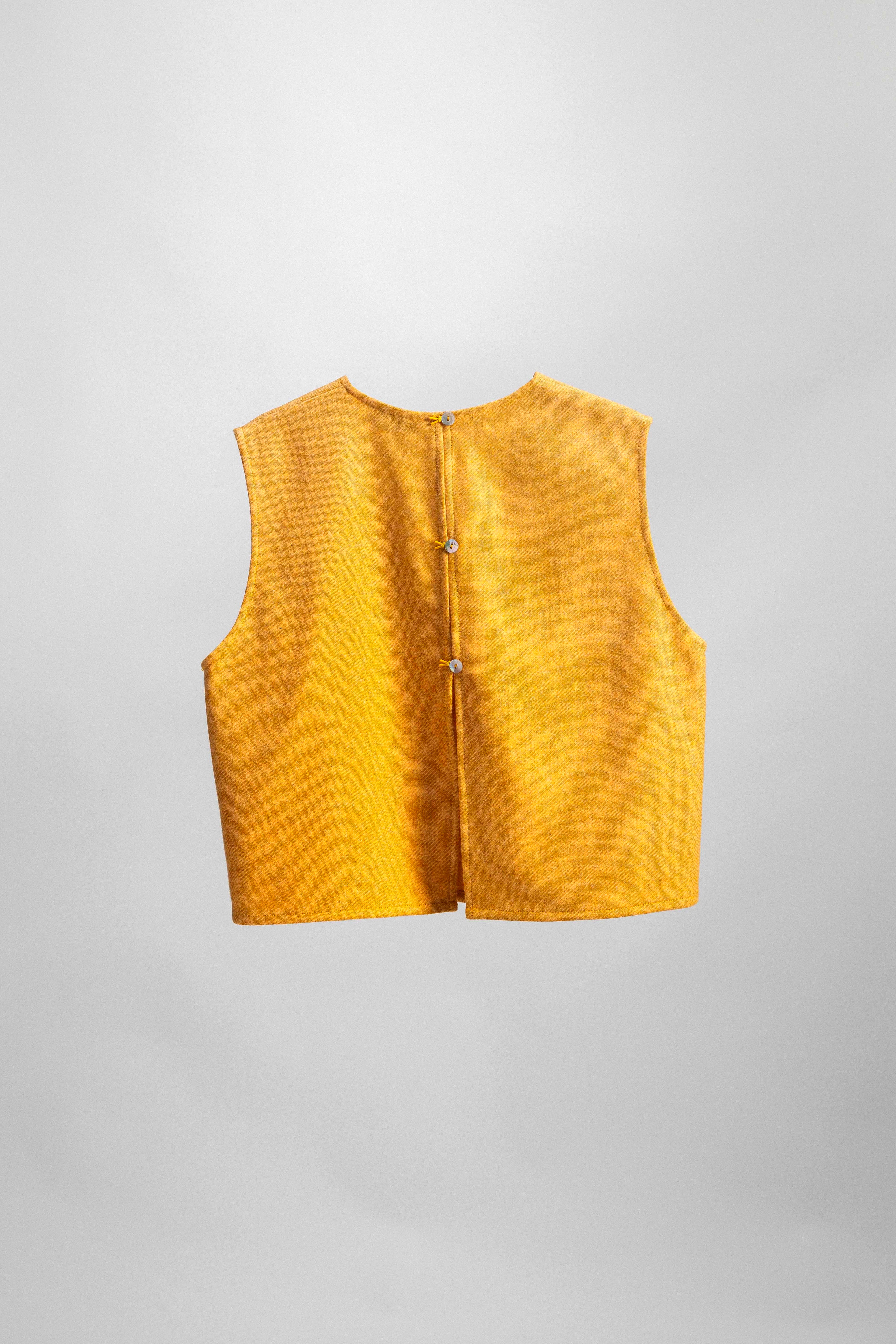 GILET CECIO lana girasole