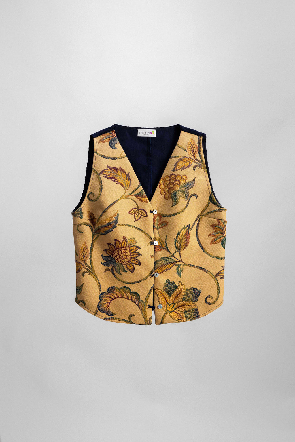 GILET ELLIOT velluto millerighe blu