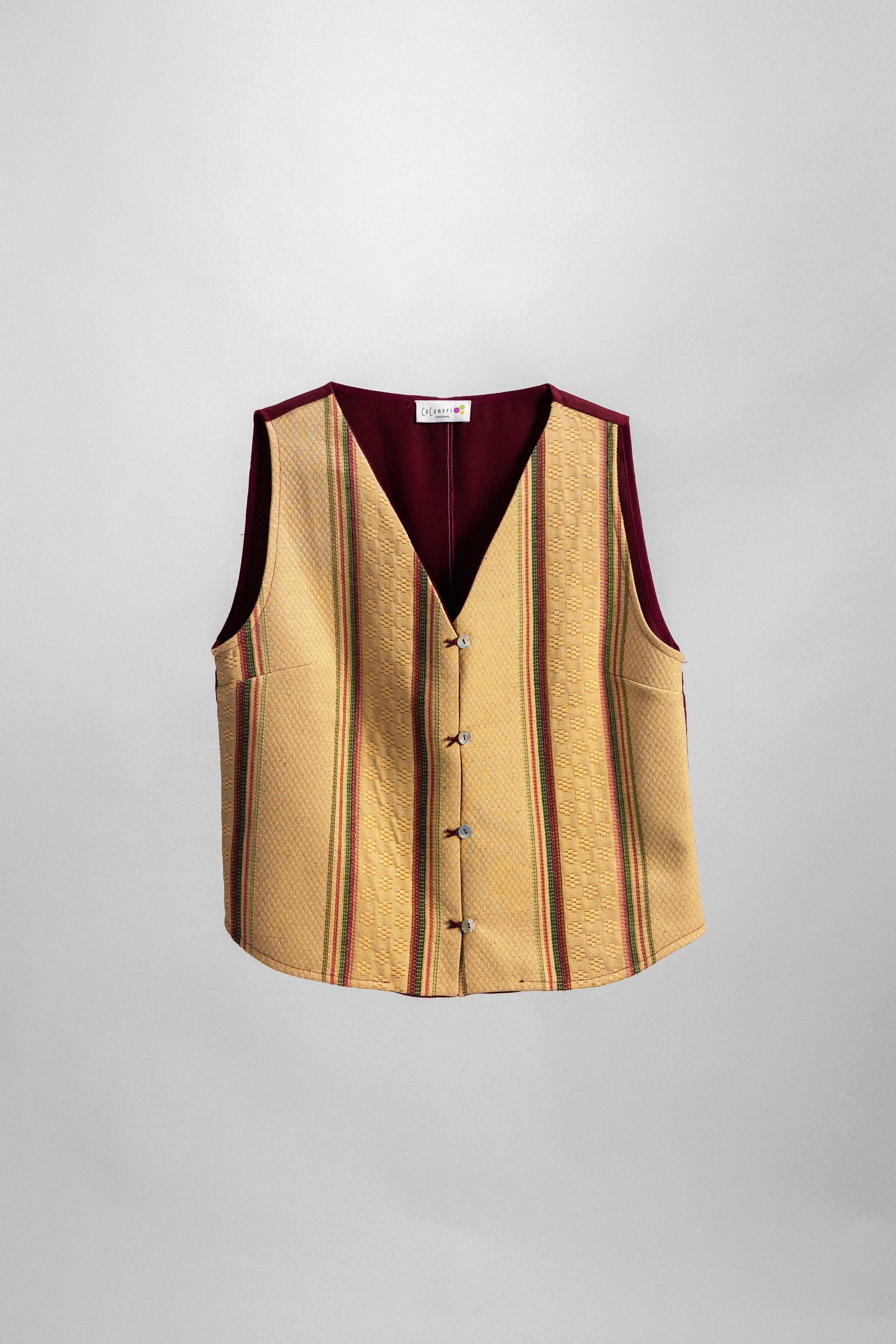 GILET ELLIOT cotone cupro bordeaux