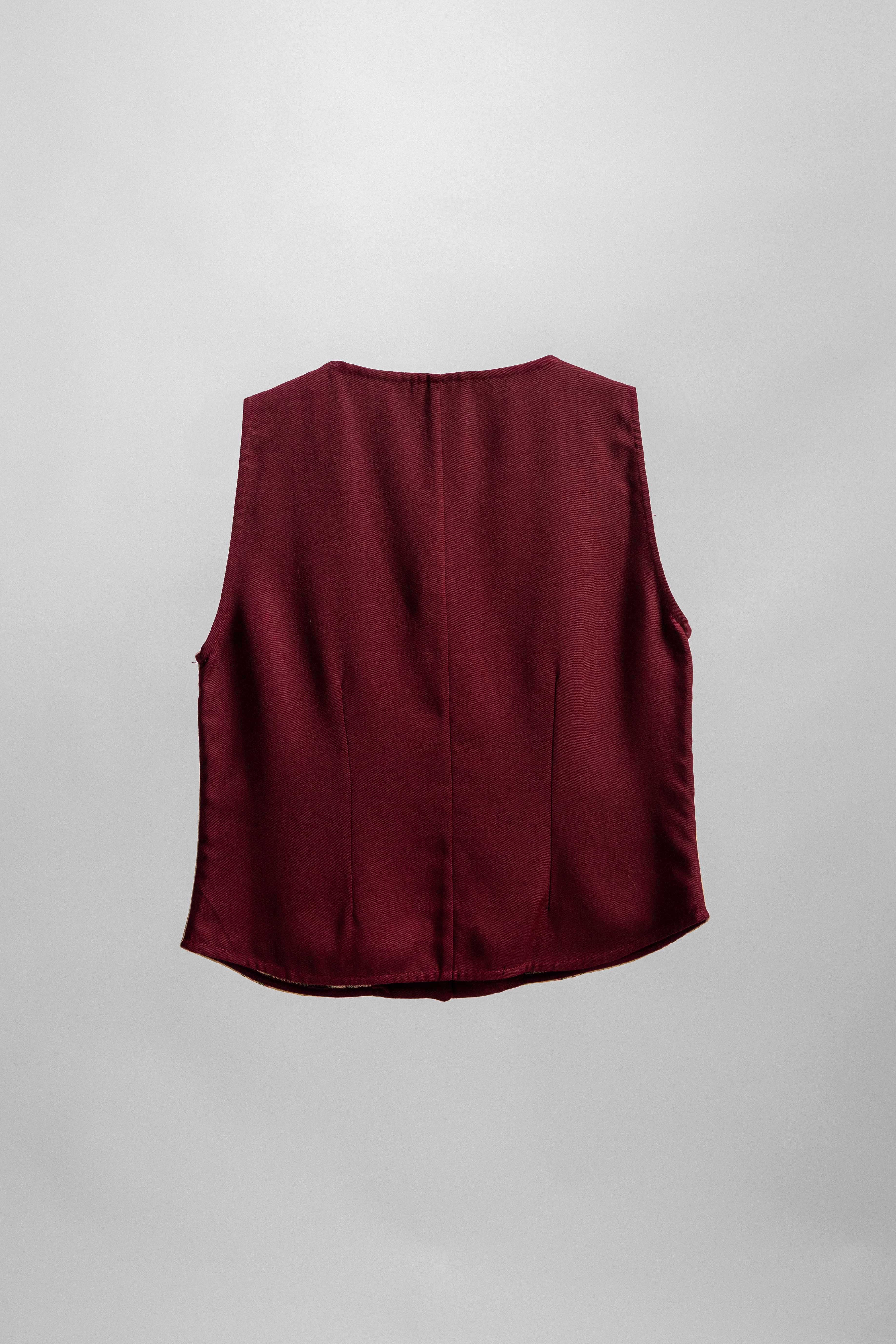 GILET ELLIOT cotone cupro bordeaux