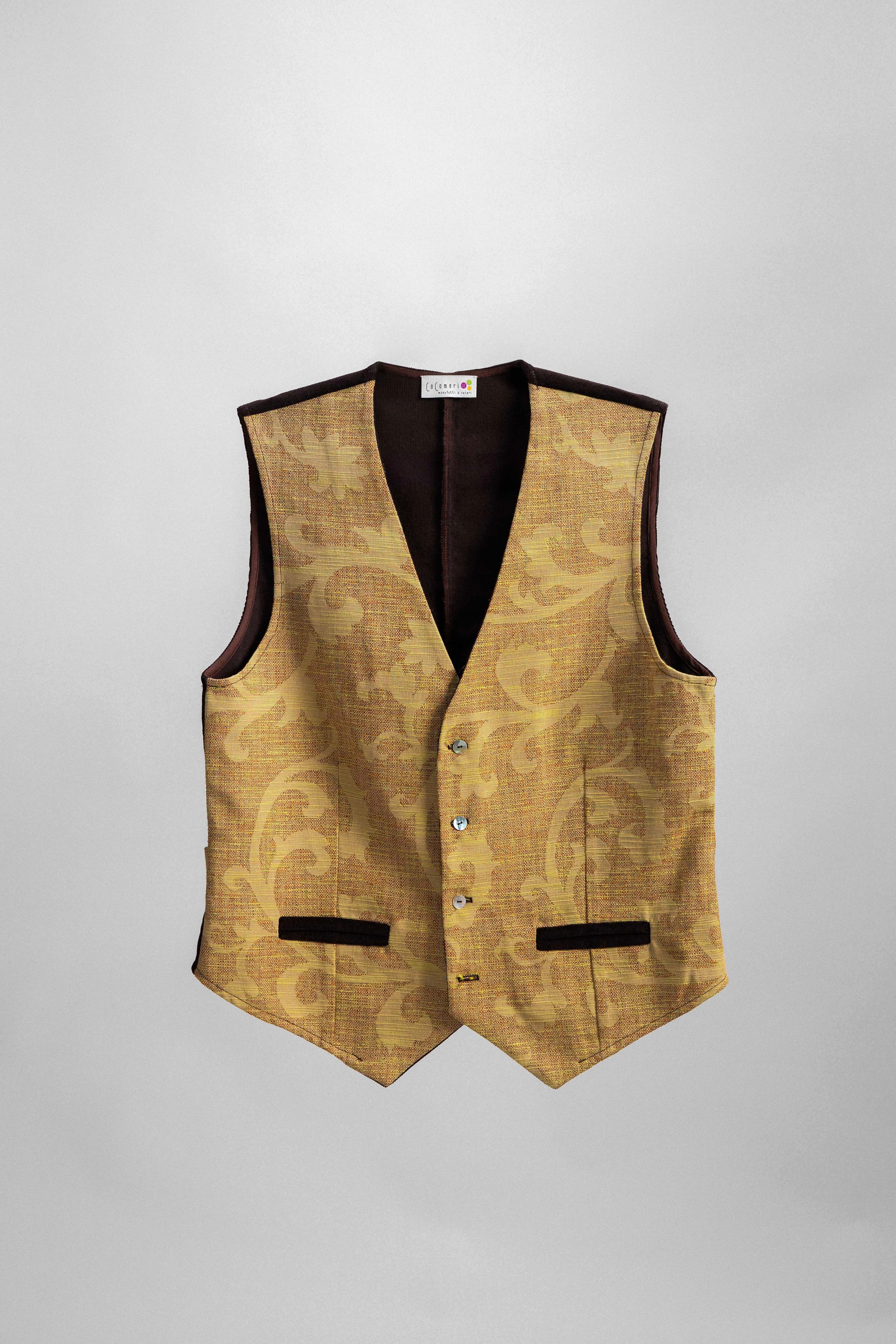 GILET CEDRO velluto millerighe marrone