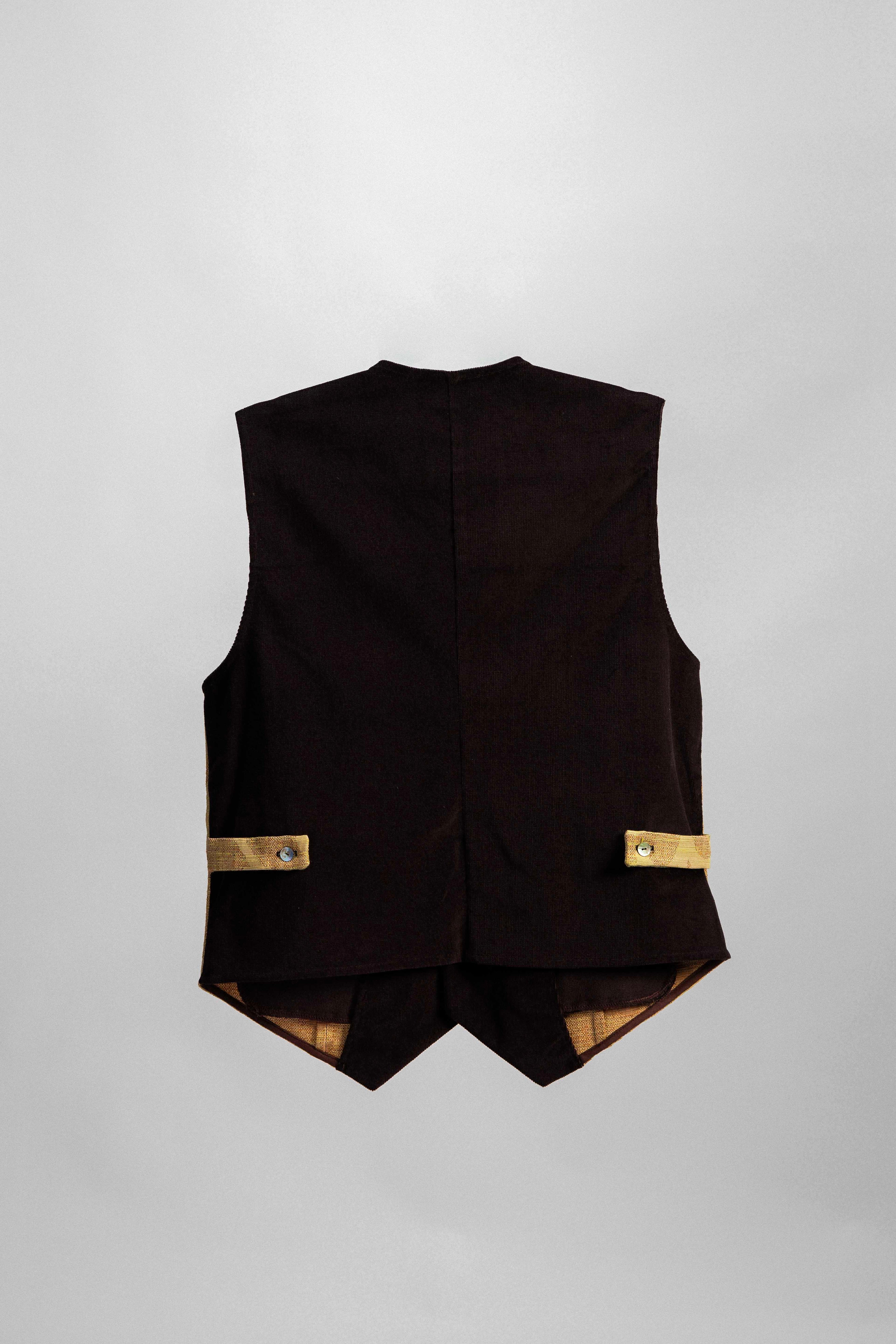 GILET CEDRO velluto millerighe marrone