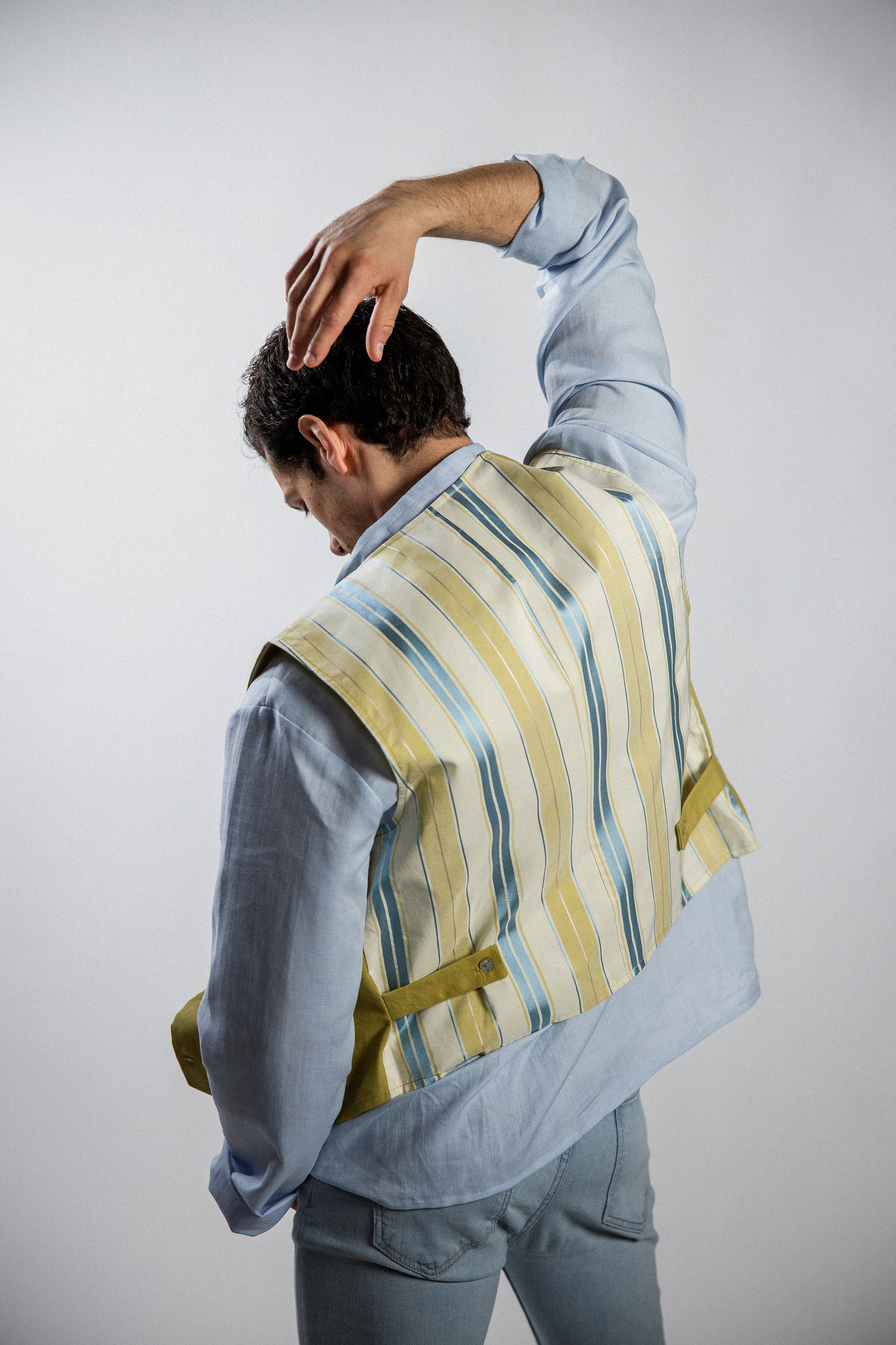 GILET CEDRO lana e seta-cotone