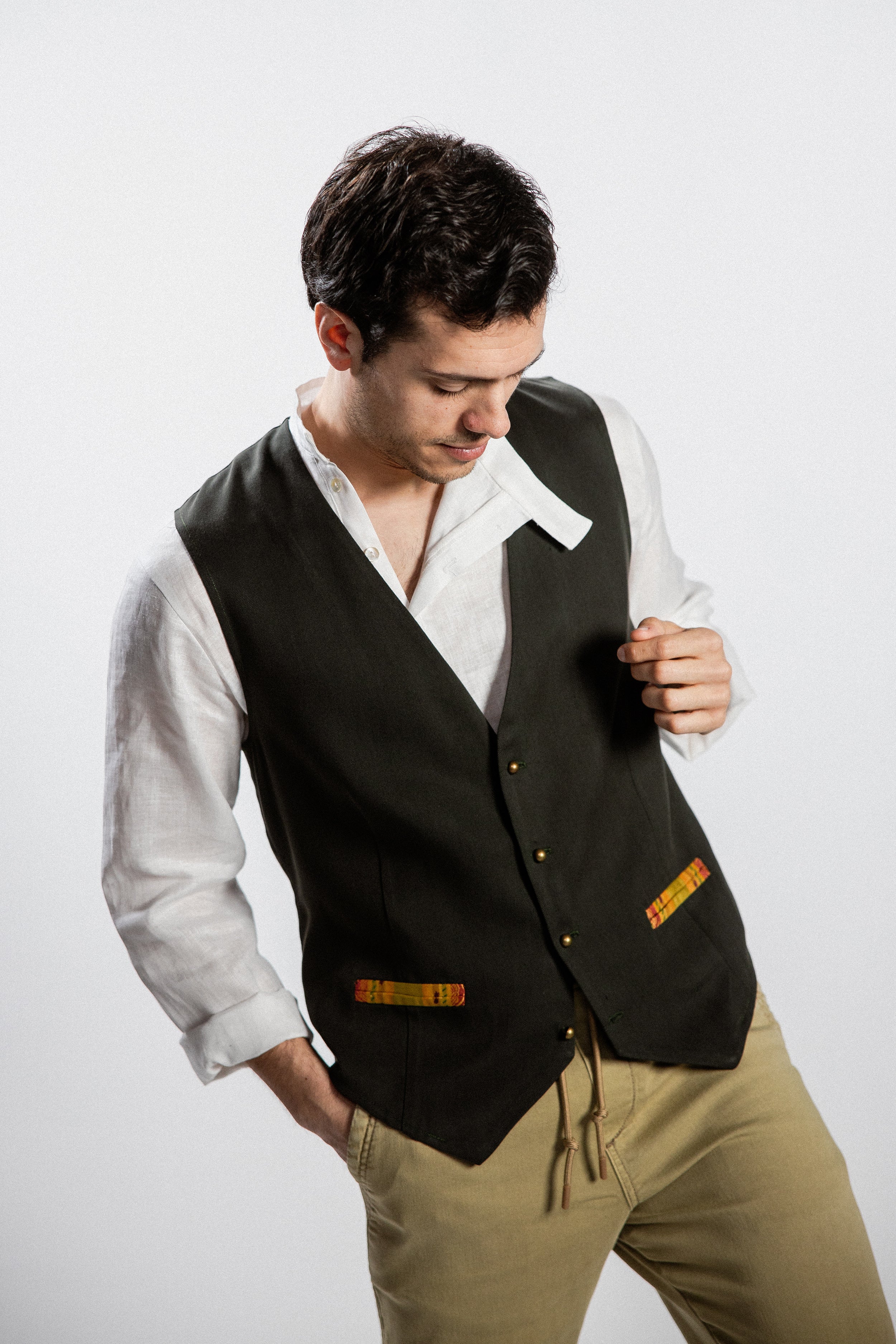 GILET CEDRO cotone verde